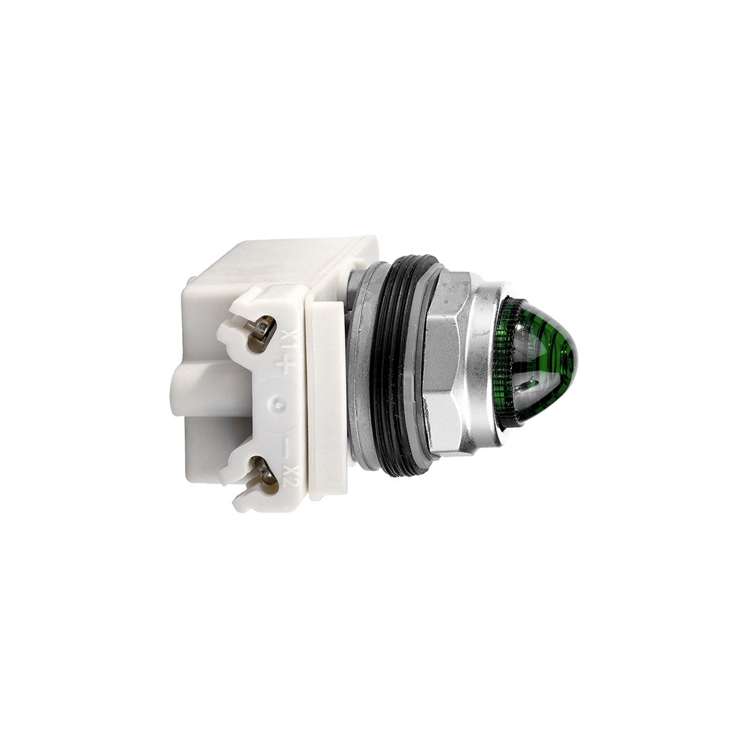 Schneider 9001KP35LGG9 30mm 24V AC/DC Ba 9S IP66 Yeşil Parlak Led Pilot Işığı
