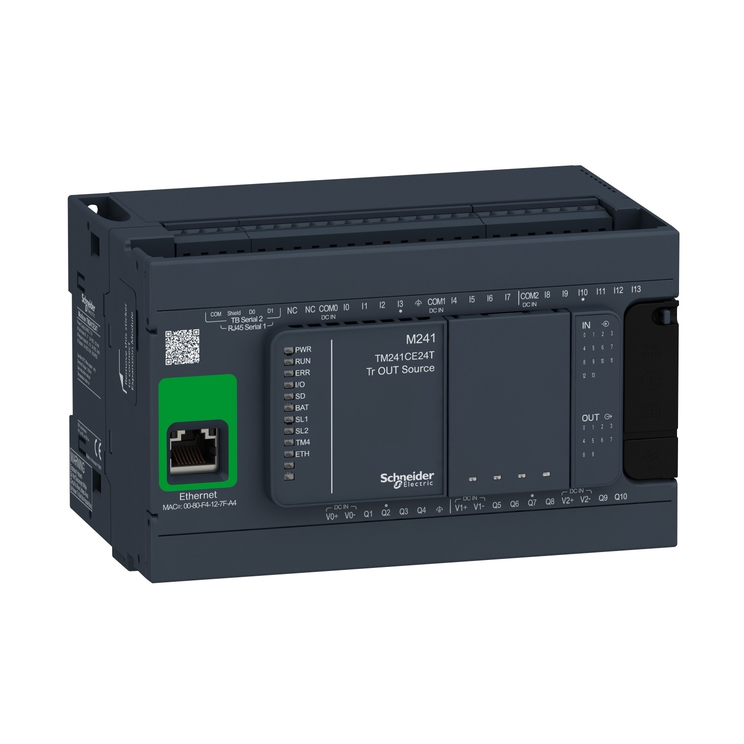 Schneider TM241CE24T M241 Kontrolör 24 Gç Transistör Pnp Ethernet