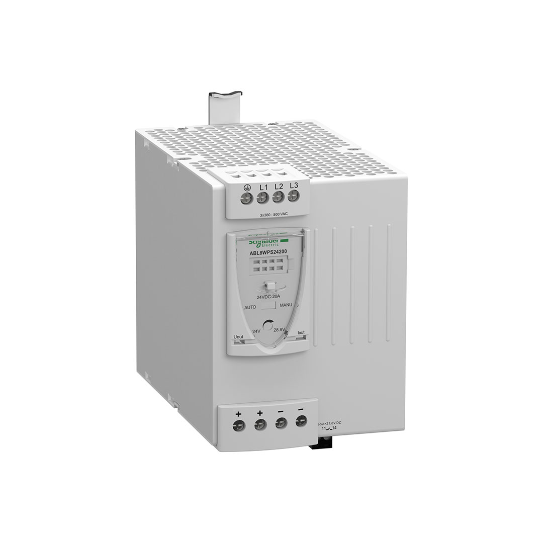 Schneider ABL8WPS24200 480 W 24 V DC 20 A 3-Faz DIN-Ray Güç Kaynağı
