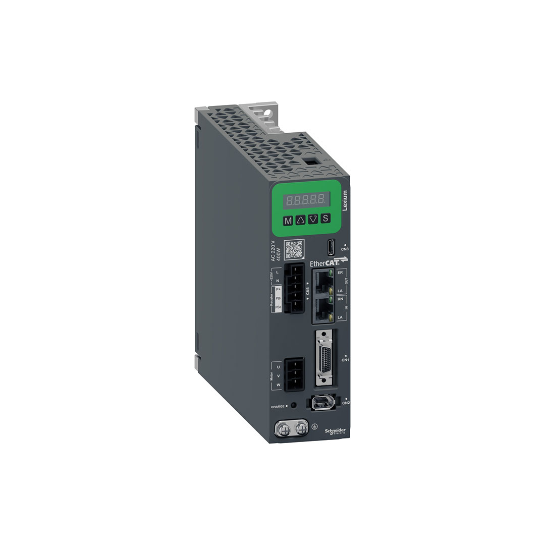 Schneider LXM18ESU04M2X Easy Lexium 18 Servo Sürücü – 400W, Tek Faz, EtherCAT, STO