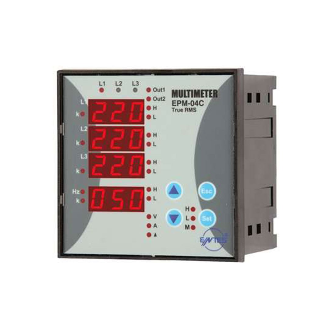 ENTES M1173 EPM-04C-96 96x96mm Alarm Kontaklı Pano Tipi Dijital Multimetre