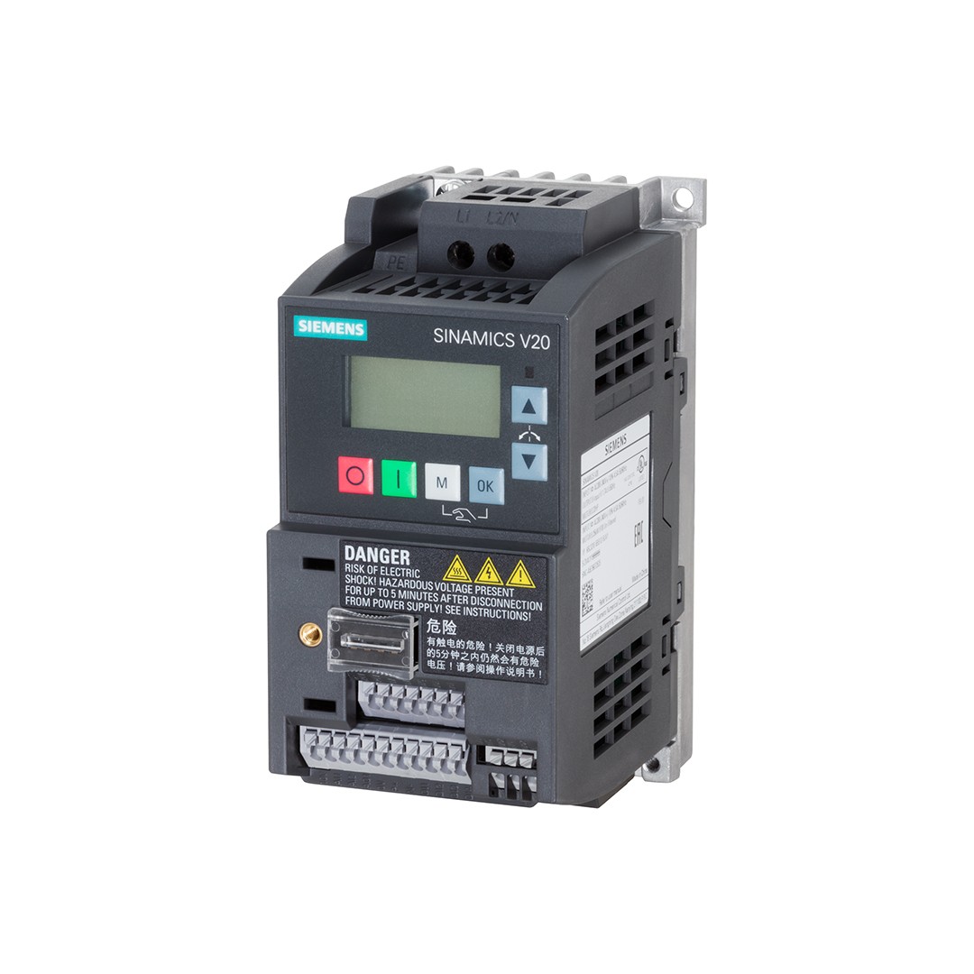 Siemens 6SL3210-5BB13-7UV1 SINAMICS V20 0,37 KW 1FAZ 230V/3FAZ 230
