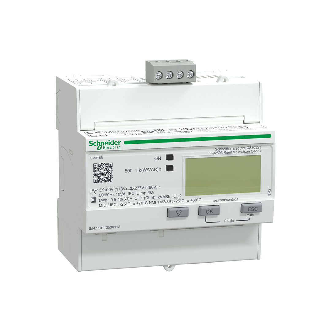 Schneider A9MEM3155 İem3155 - 63 A Rs485 1 Dijital G 1 Dijital Ç Çoklu Tarife Enerji Ölçer