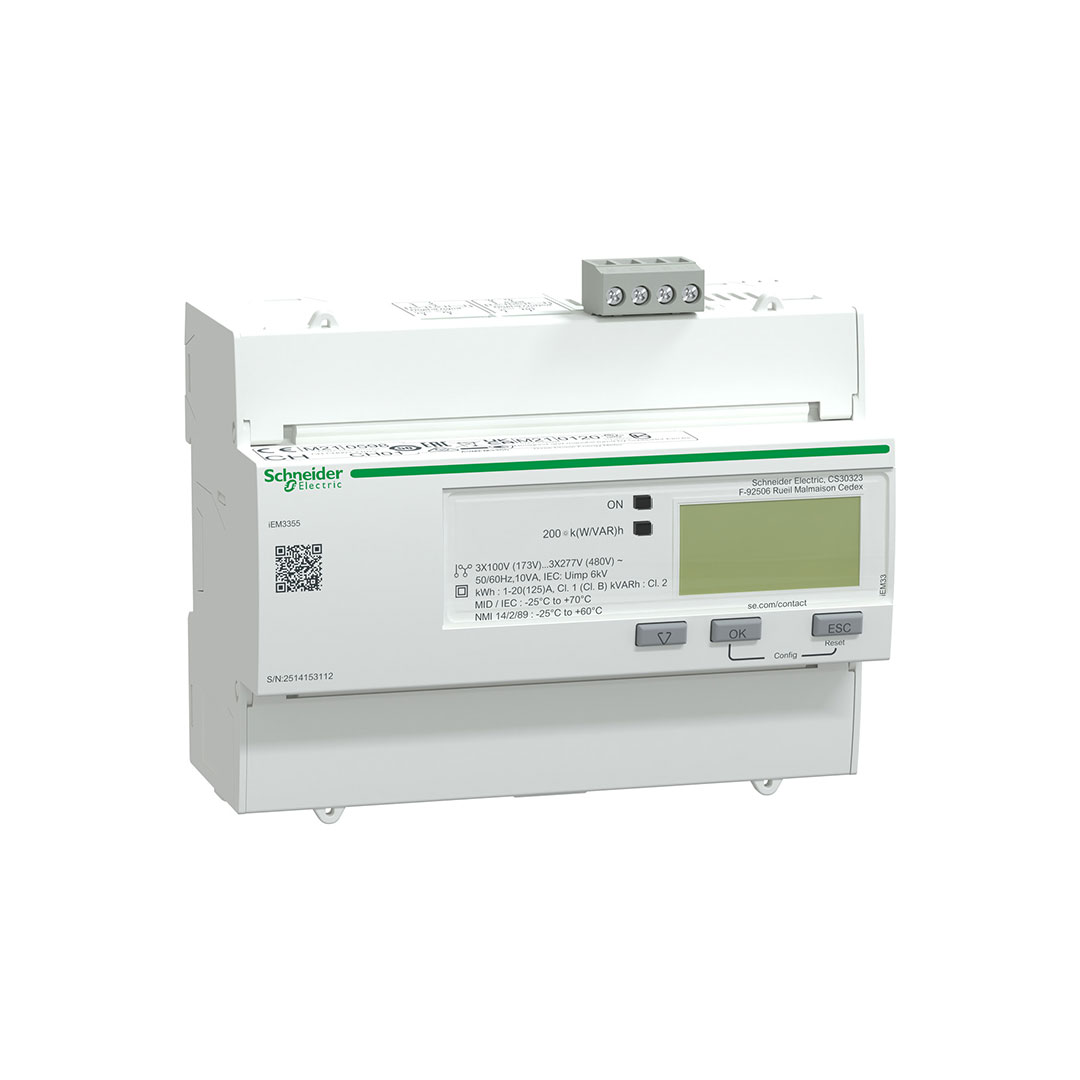 Schneider A9MEM3355 İEM3355 125A 1 Dijital Giriş/Çıkışlı Modbus Enerji Ölçer